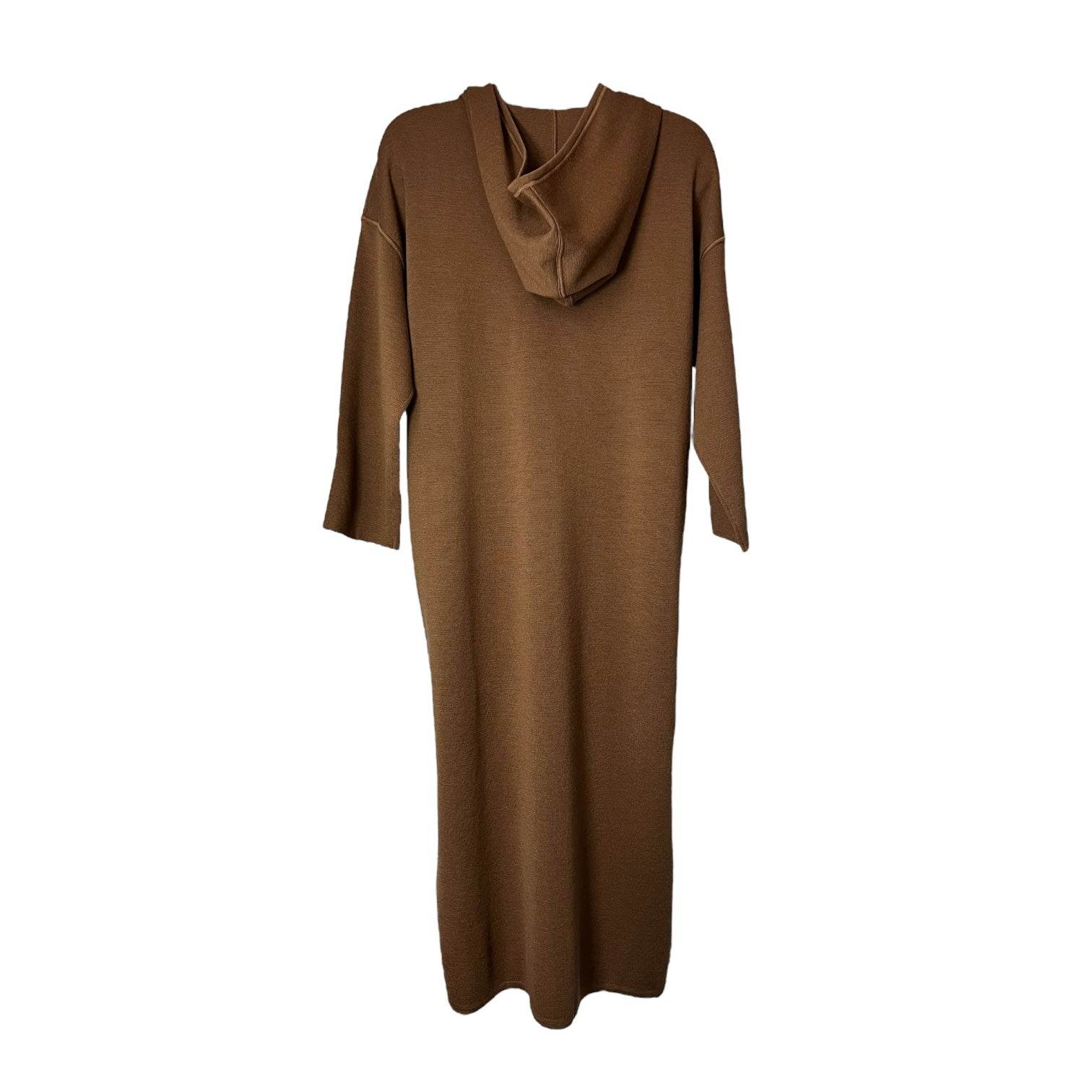 Max Mara Wool Hooded Midi Lounge Dress – Relaxed Fit, Size S – pre-loved