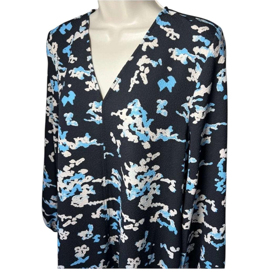 Stine Goya Wallpaper Print Mini Dress – V-Neck, Puff Sleeves, XS – pre-loved