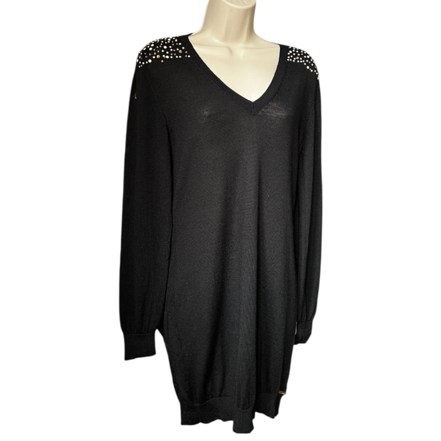 Vintage John Galliano Wool Knit Jumper Dress – Embellished, Size M – pre-loved