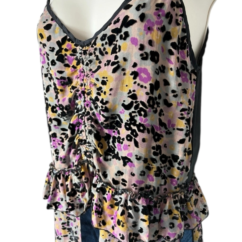 See By Chloé Silk Devoré Velvet Cami Top – FR34