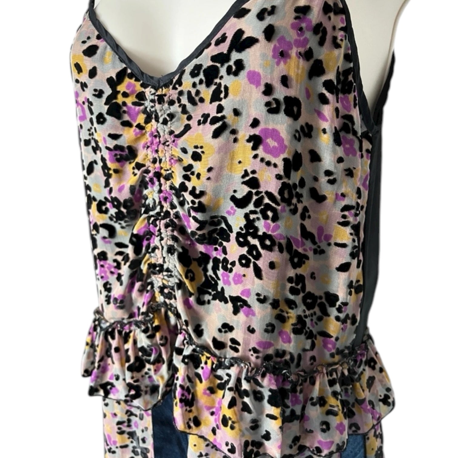 See By Chloé Silk Devoré Velvet Cami Top – FR34