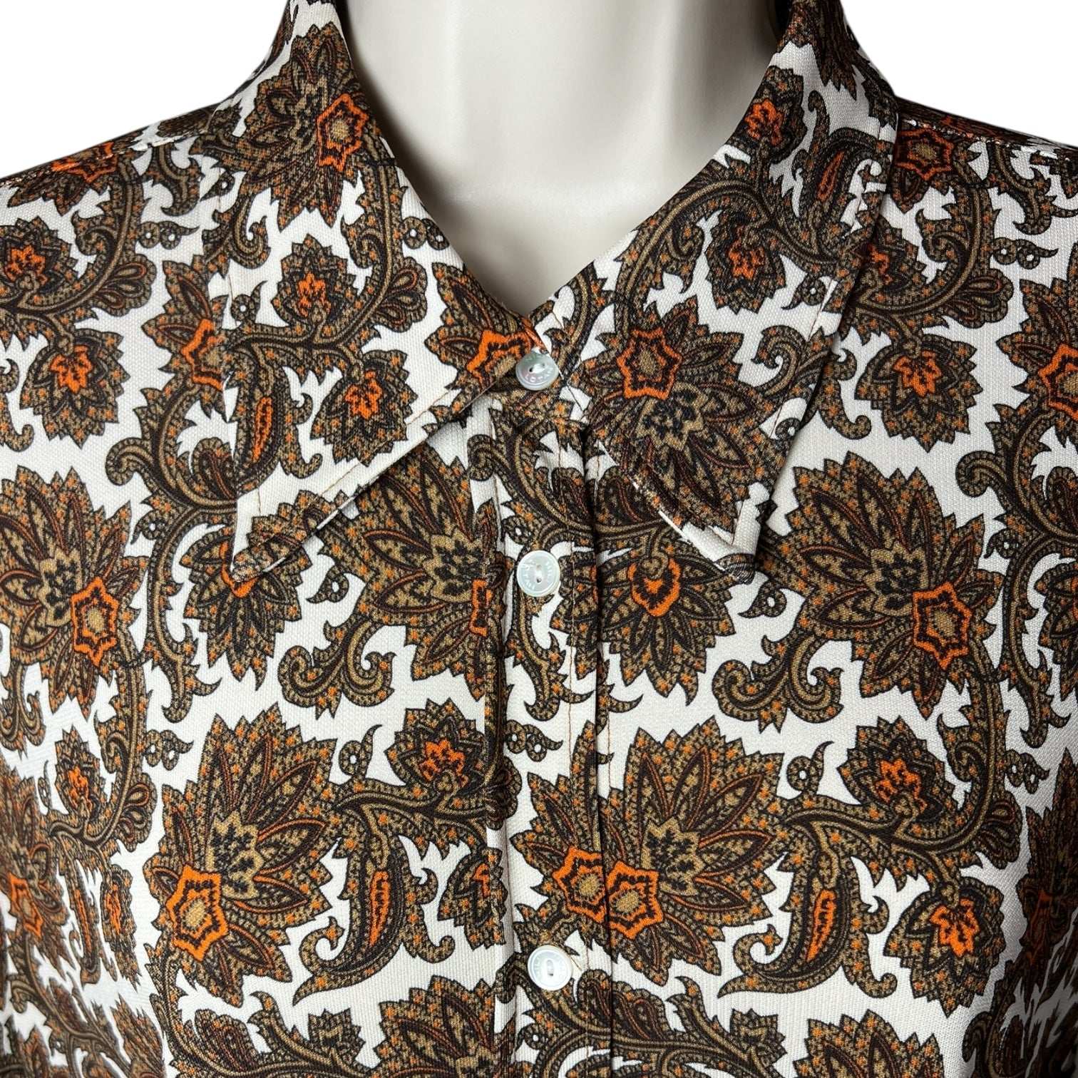 Nili Lotan Celestine Jersey Shirt – Paisley Tapestry Print, Size L – pre-loved