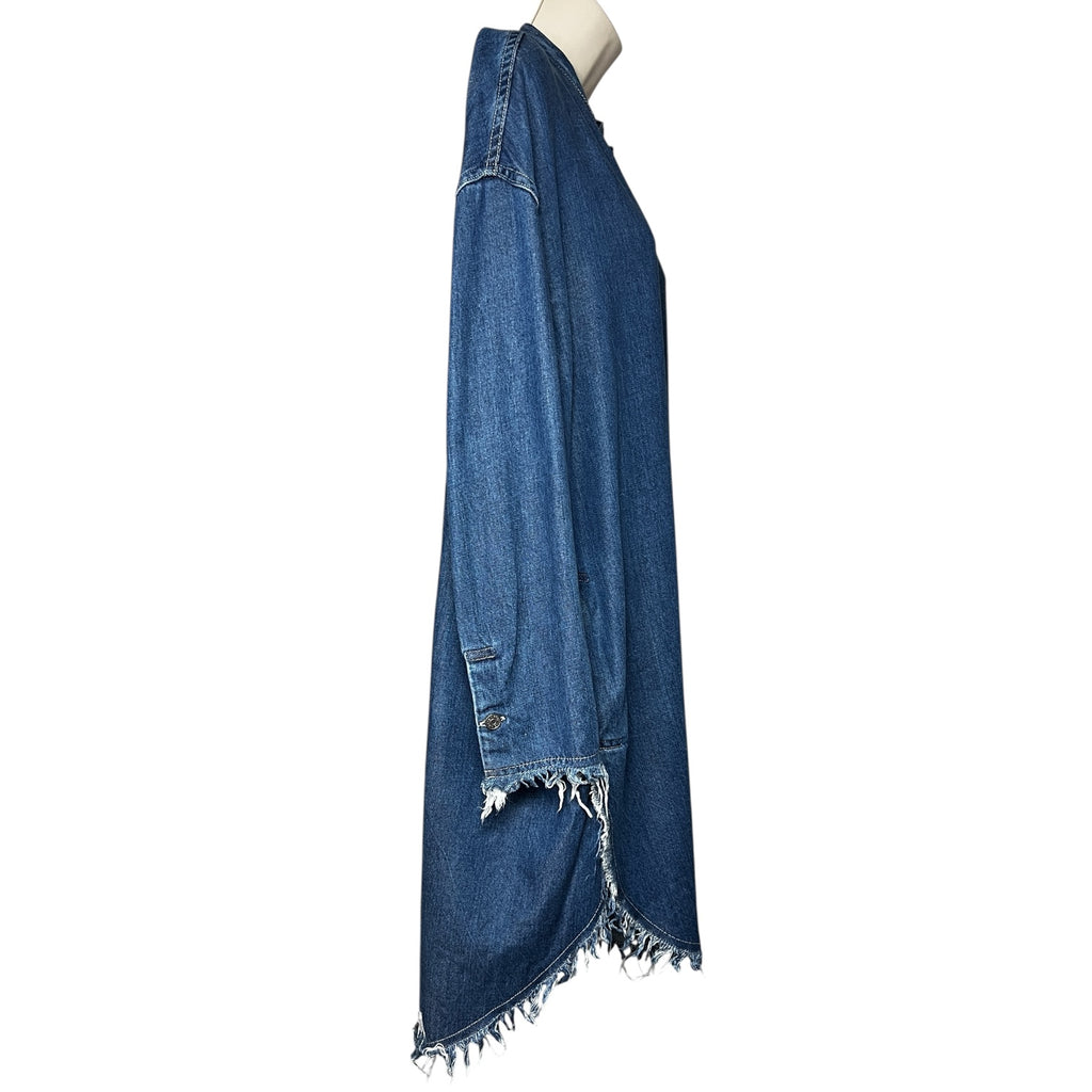 Acne Studios Gracie Denim Shirt Dress – Oversized Distressed Style, FR34 (AW16)