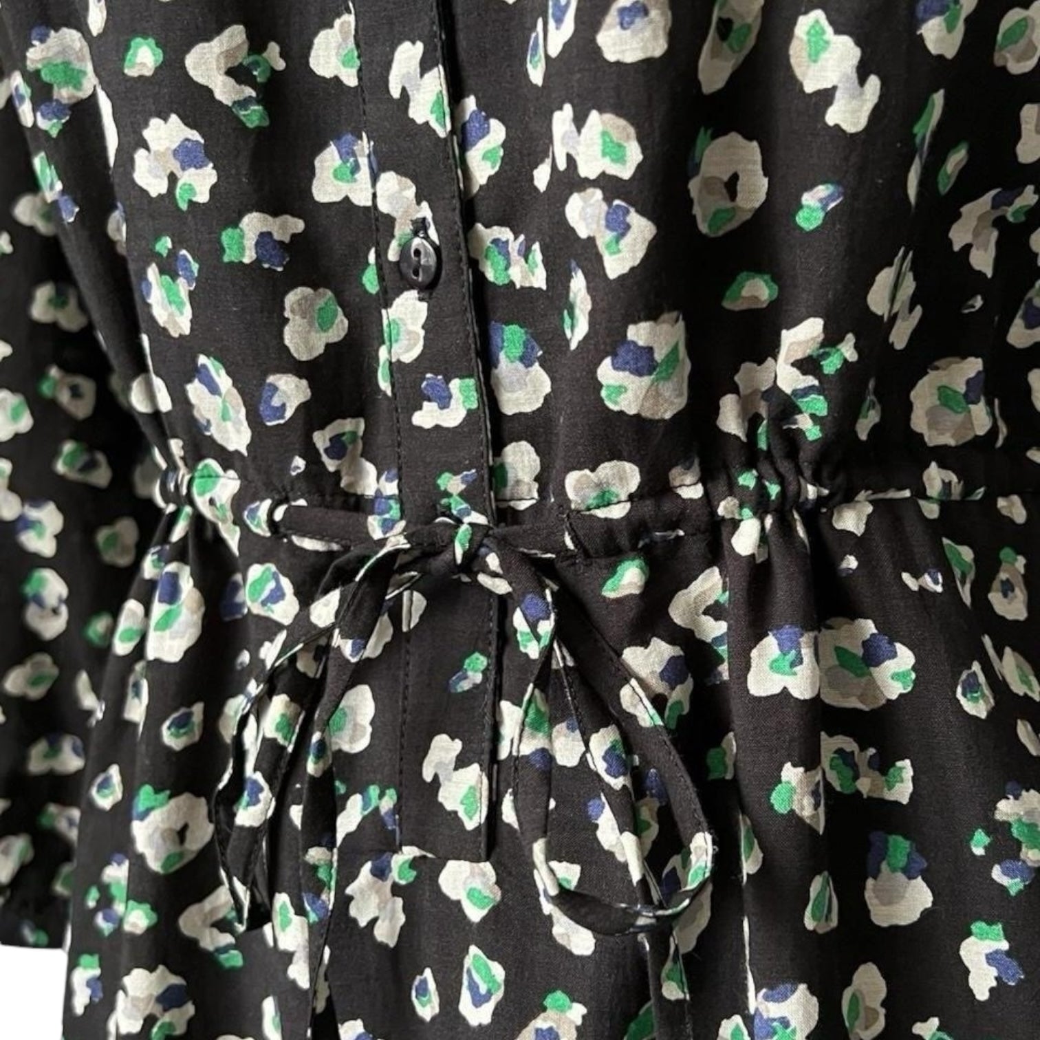 Ba&sh Bowie Ditsy Floral Midi Dress – Black, Size 2 (UK10)