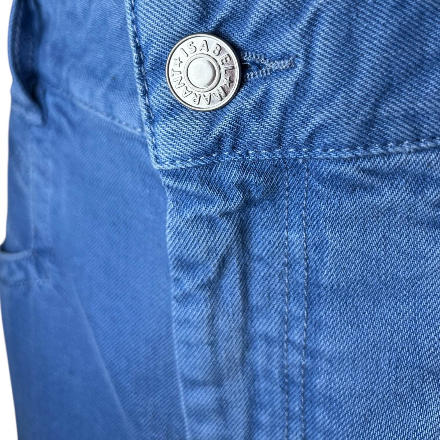 Isabel Marant 'Elvira' Flared Denim Jeans – Raw Hem Wide Leg, FR 40 – pre-loved