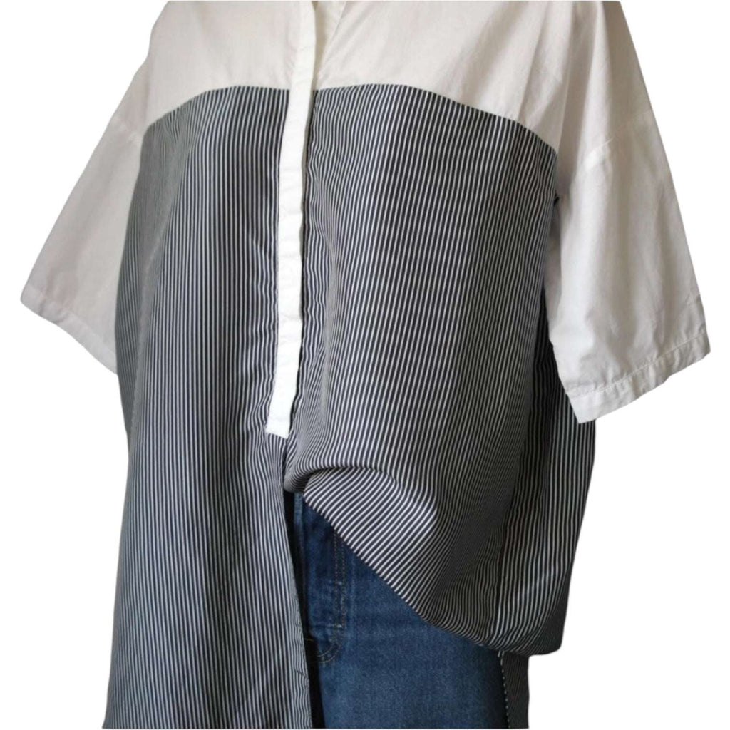 MaxMara Weekend Silk Cotton Striped Shirt – Relaxed Fit, UK10 – pre-loved