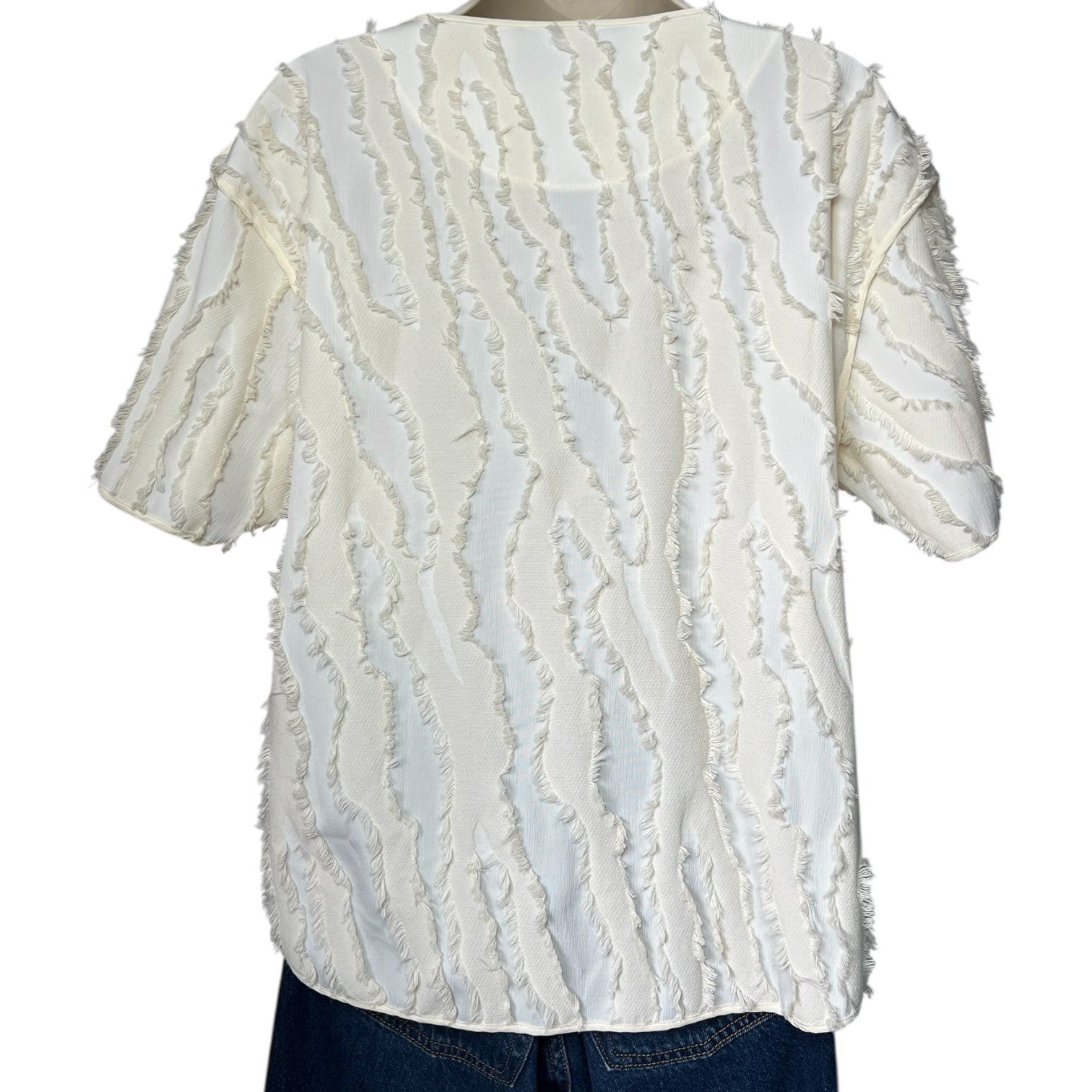 By Malene Birger Silk-Blend Fringe Top – Textured, EU40 / UK12