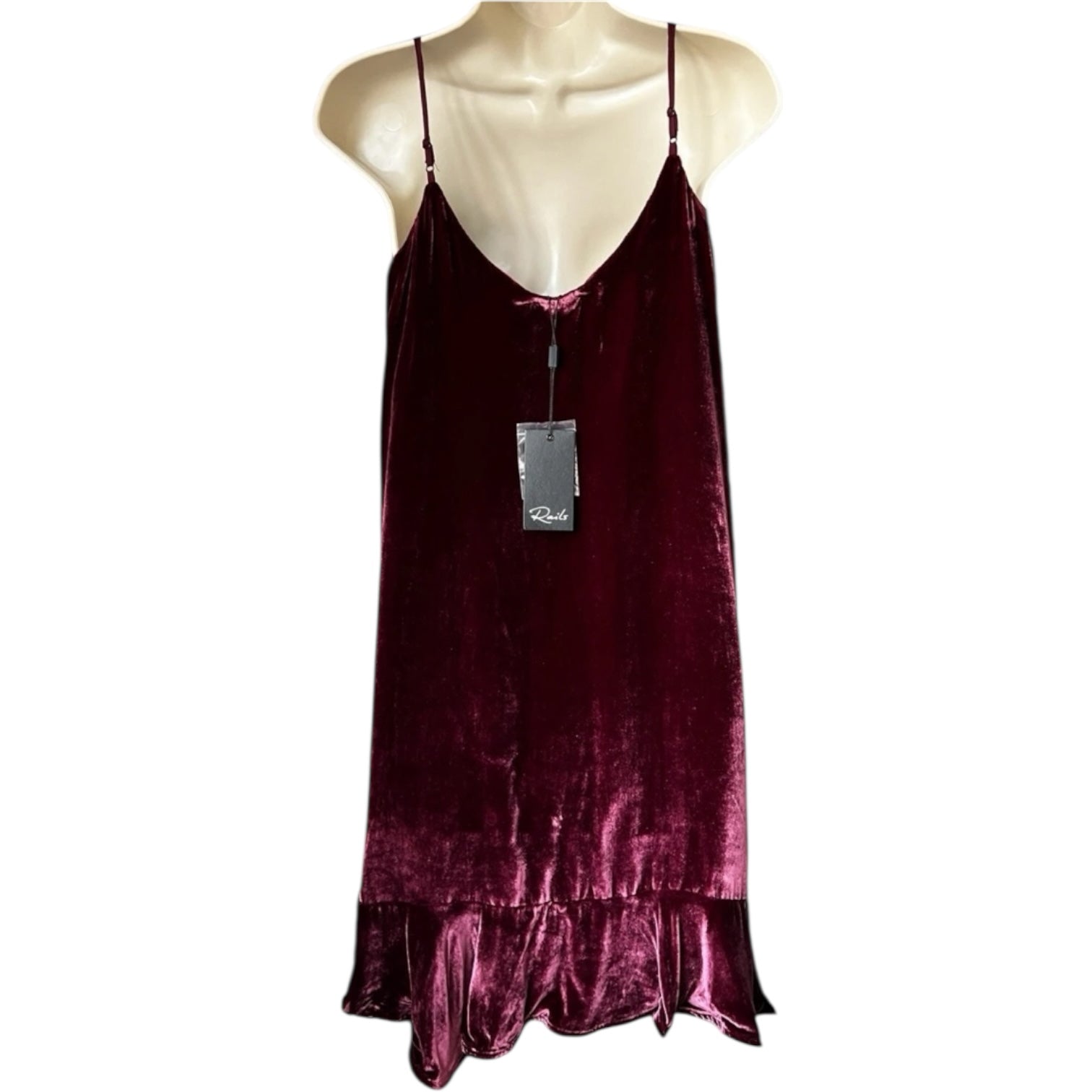 Rails Mini Velvet Slip Dress – Silk Blend, Size XS – pre-loved