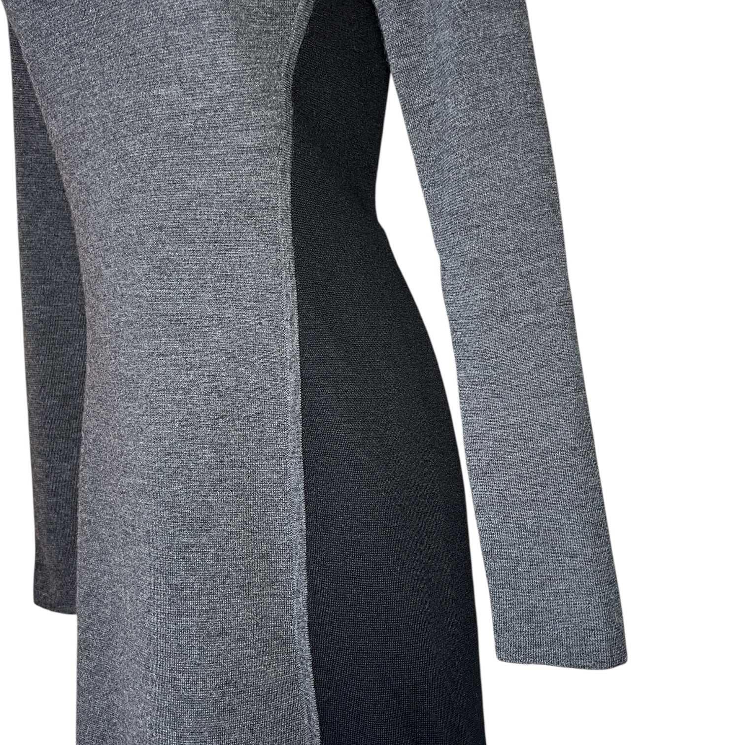 Theory Wool Knit Mini Dress – Long Sleeve, Size L – pre-loved