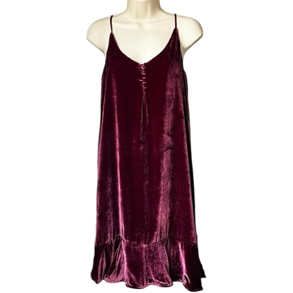 Rails Mini Velvet Slip Dress – Silk Blend, Size XS – pre-loved
