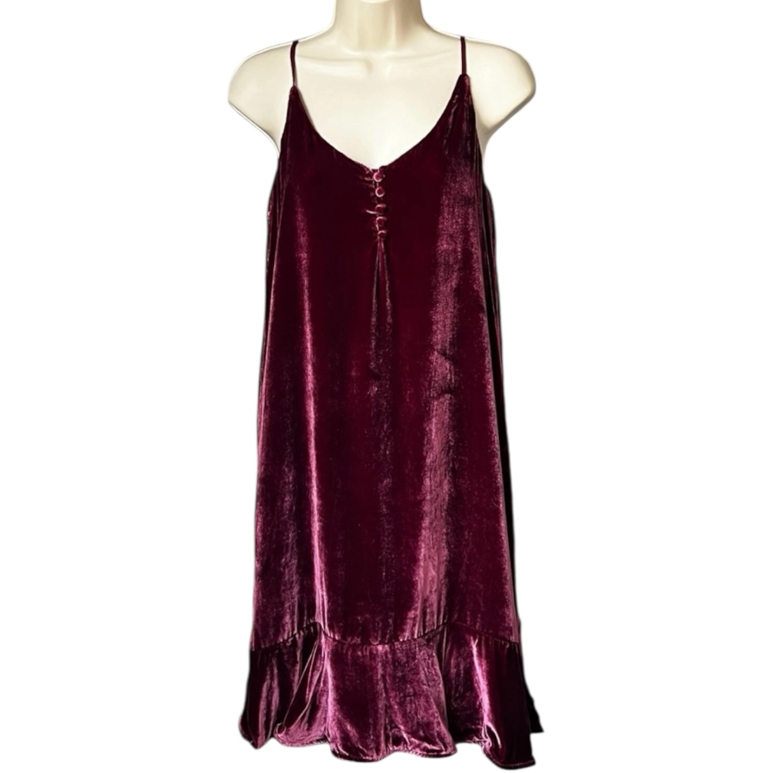Rails Mini Velvet Slip Dress – Silk Blend, Size XS – pre-loved