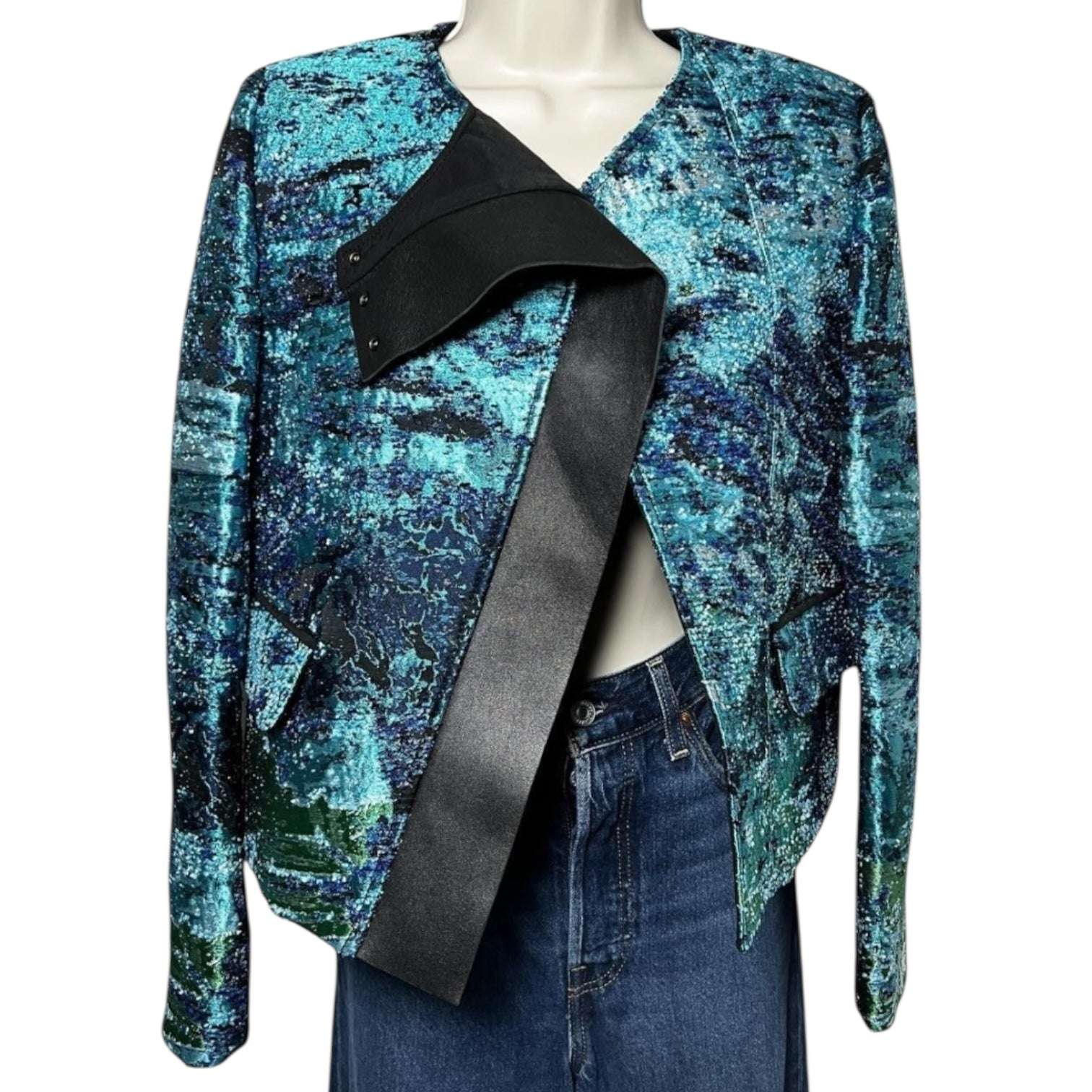 Proenza Schouler Tweed & Leather Cropped Boxy Jacket – US 0 – pre-loved