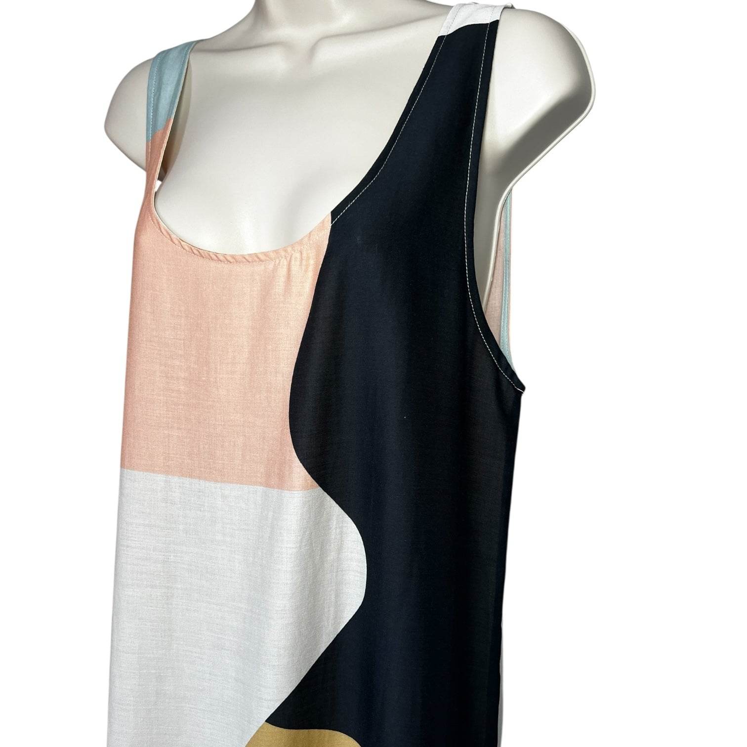 Mara Hoffman ‘Valentina’ Colorblock Maxi Dress – Organic Cotton Cover-Up, Size S – pre-loved