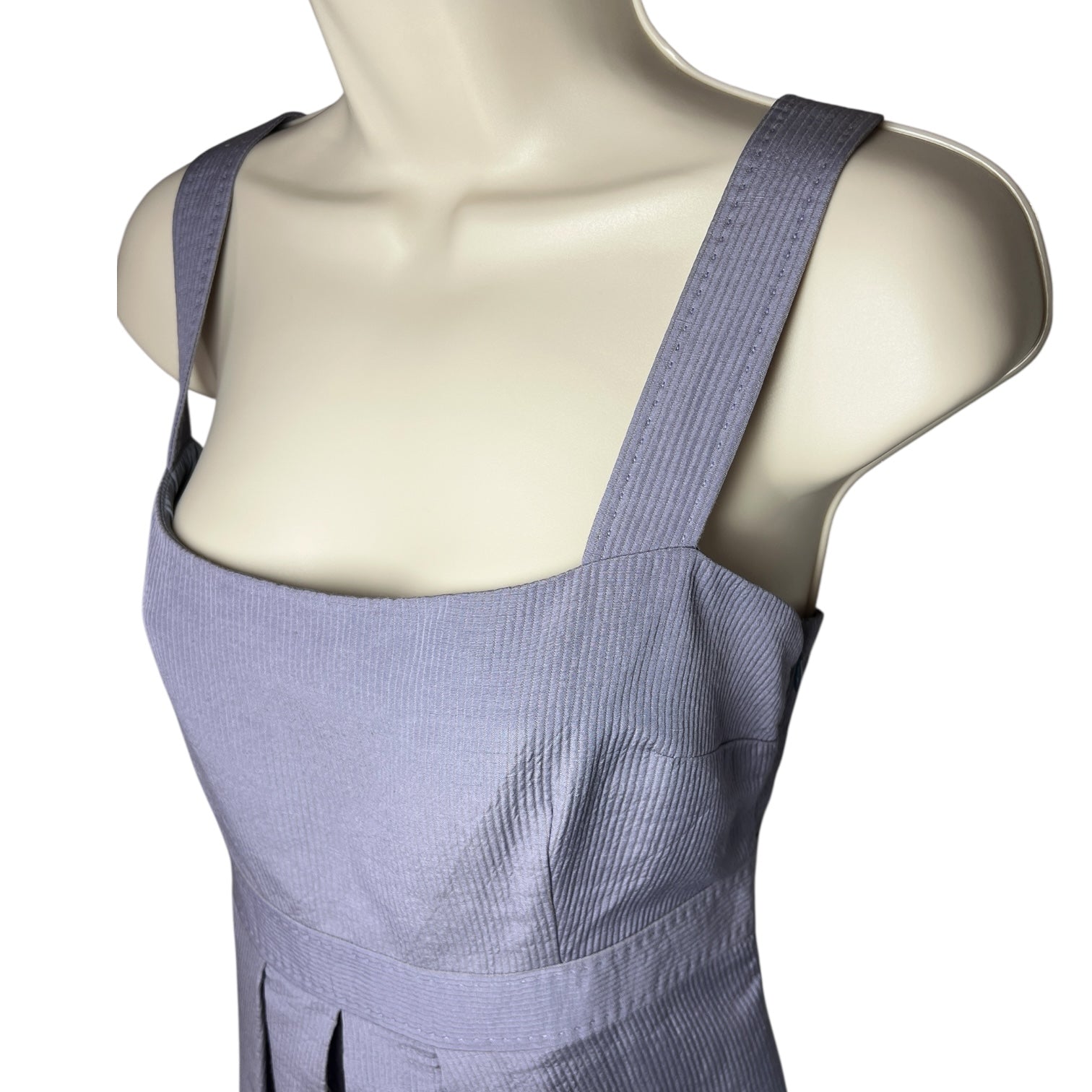 Vintage Moschino Cheap & Chic Pinafore Dress – Cord Linen Blend, UK12