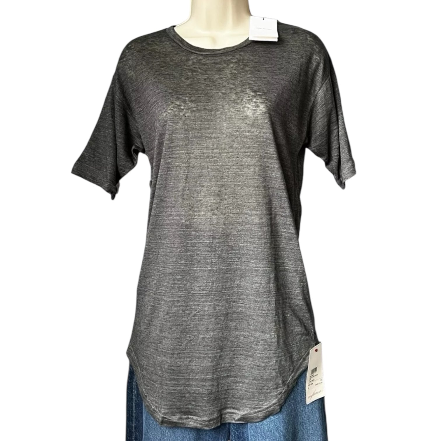 Isabel Marant Slub Linen T-Shirt – Longline, Size S – pre-loved