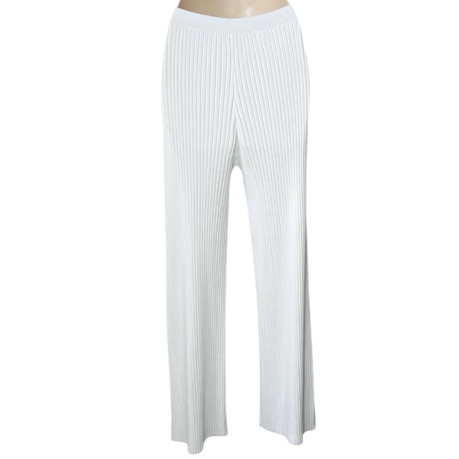 Dion Lee Ribbed Lace-Up Knit Crop Trousers – Light Blue, S