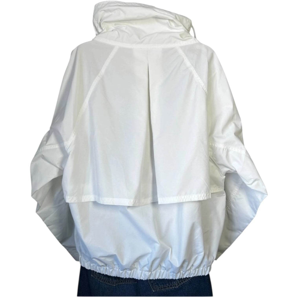 G. Label by Goop White Nylon High-Neck Crop Jacket – Relaxed Fit, Athleisure, Size M – pre-loved