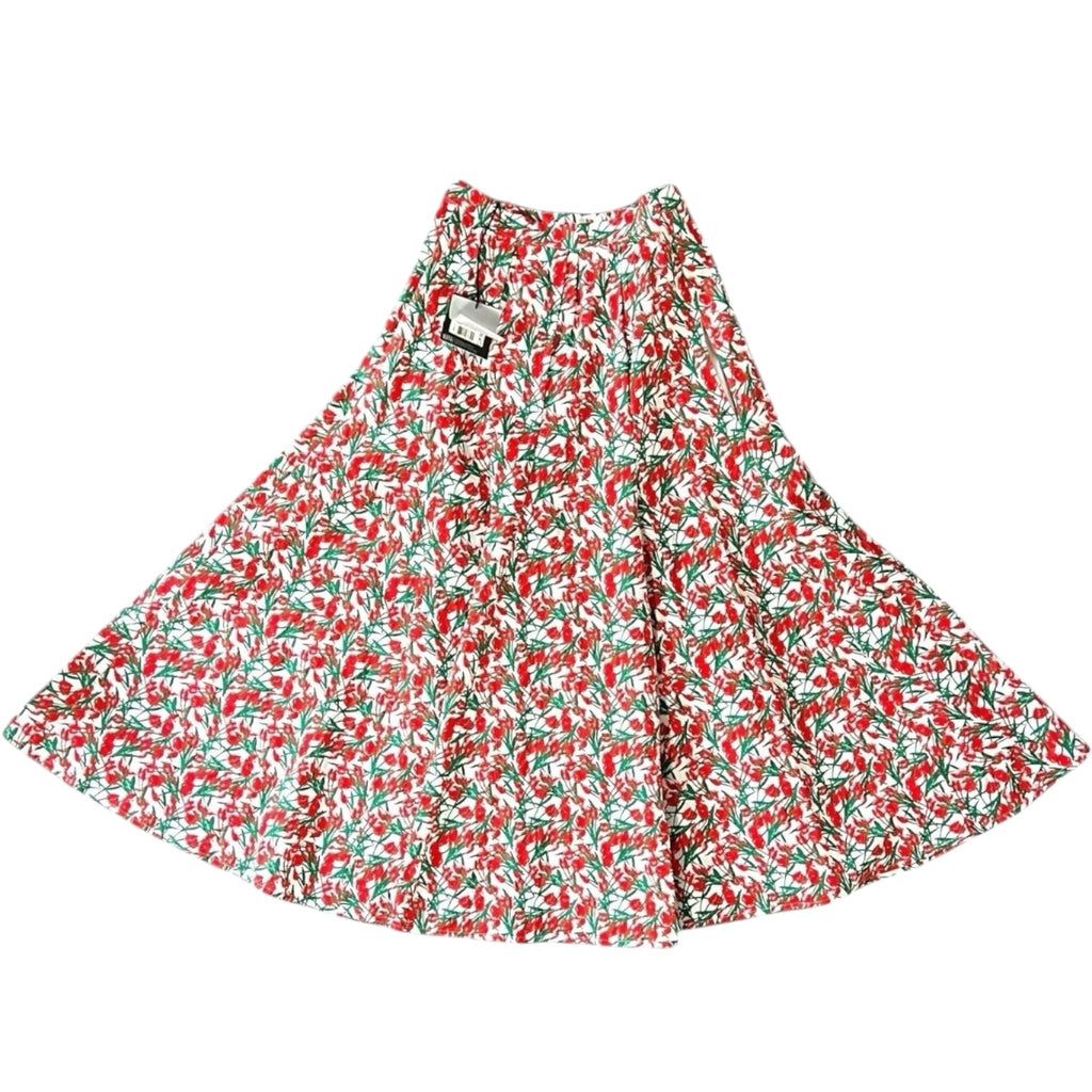 Philosophy di Lorenzo Serafini Tulip Print Maxi Skirt – High Waist Cotton A-Line, UK10