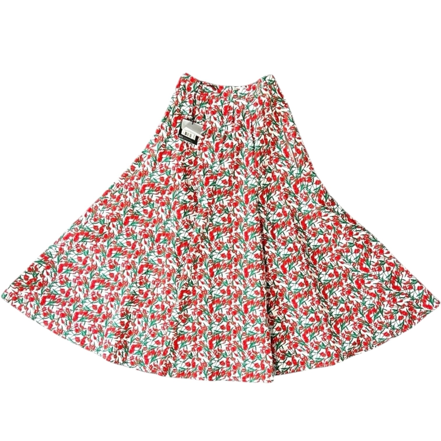 Philosophy di Lorenzo Serafini Tulip Print Maxi Skirt – High Waist Cotton A-Line, UK10