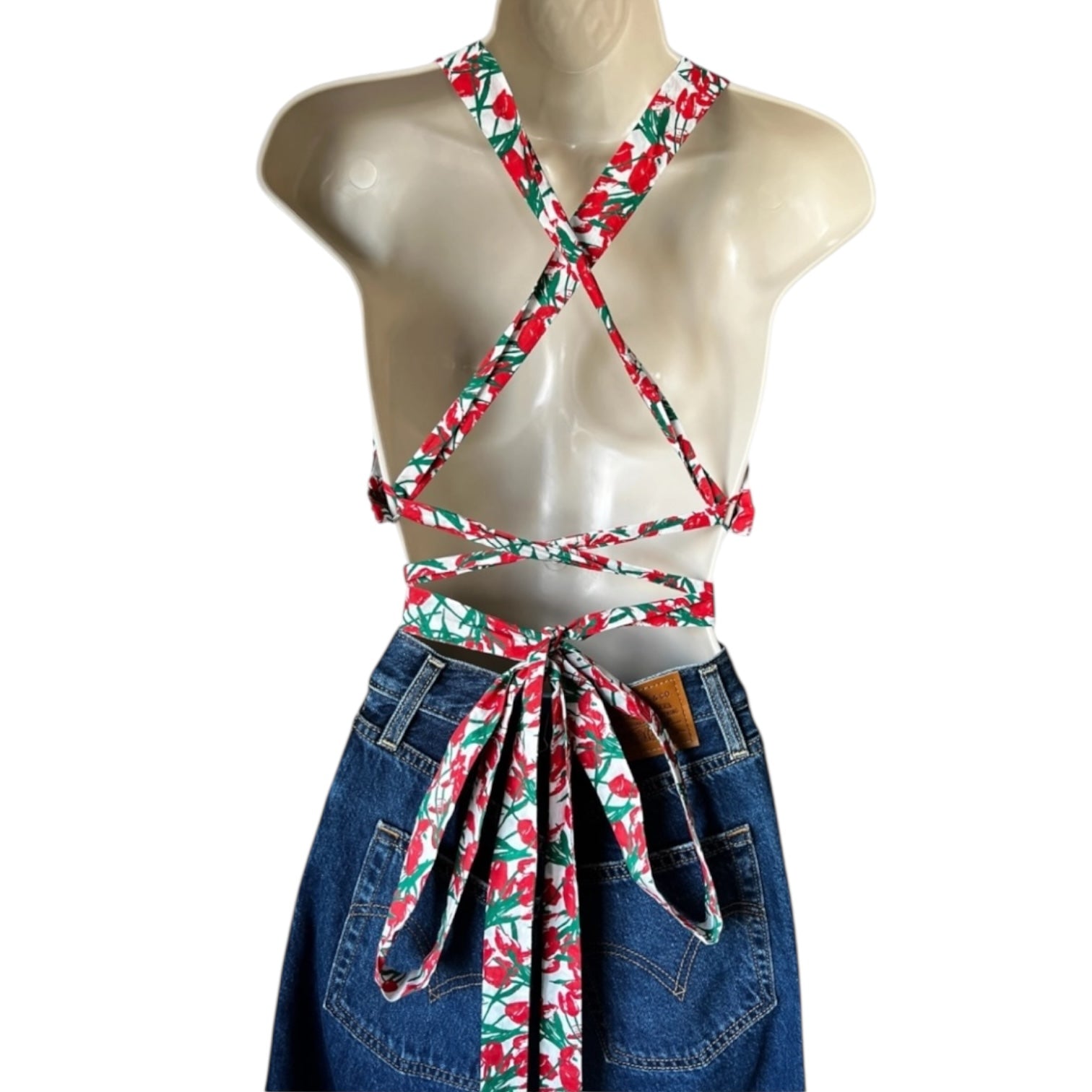 Philosophy Di Lorenzo Serafini Halter Open-Back Top – Floral Tulip, UK10 – pre-loved