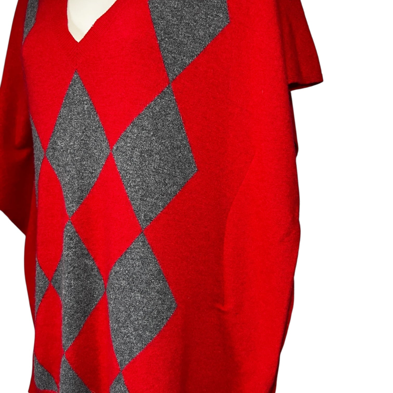 Vintage Moschino Cheap & Chic Argyle Knit Vest – Wool-Cashmere, UK10