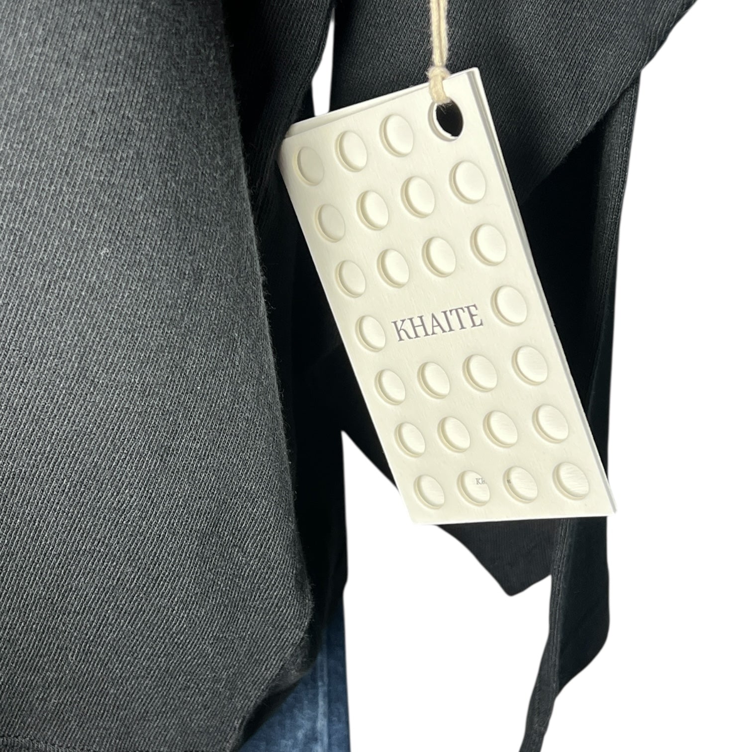 Khaite “The Imogen” Oversized Logo Patch Pocket Long Sleeve T-Shirt – XL