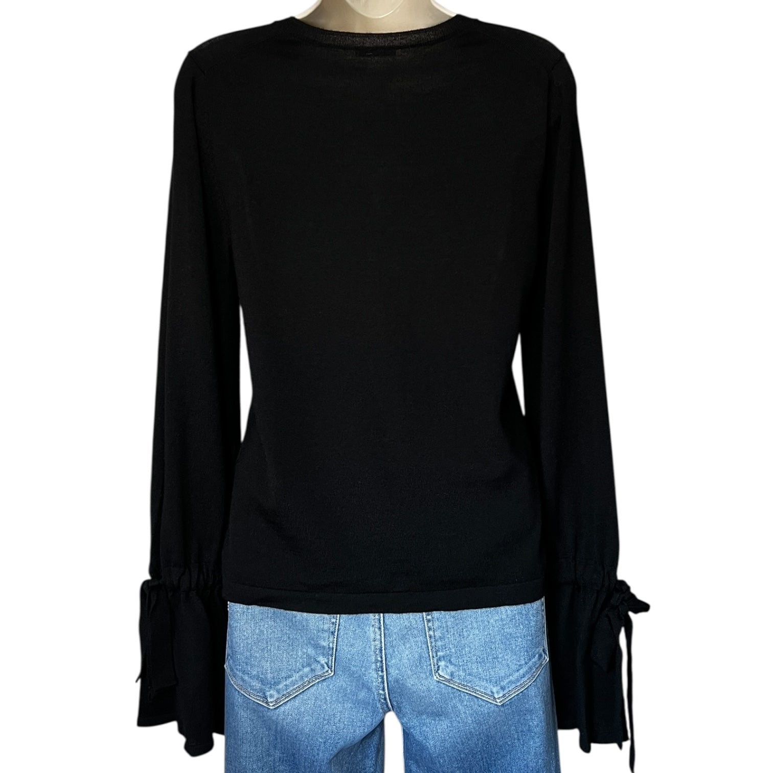P.A.R.O.S.H. Flare Sleeve Wool Sweater – Tie Detail, Size S