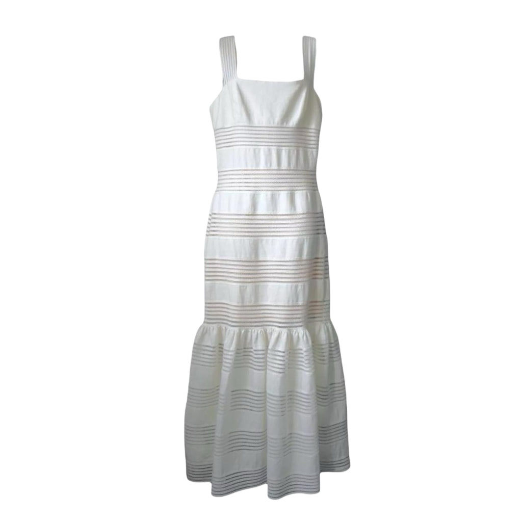 Zimmermann The Corsage Linen Orchid Belt Midi Dress – Sz 2 (UK12)