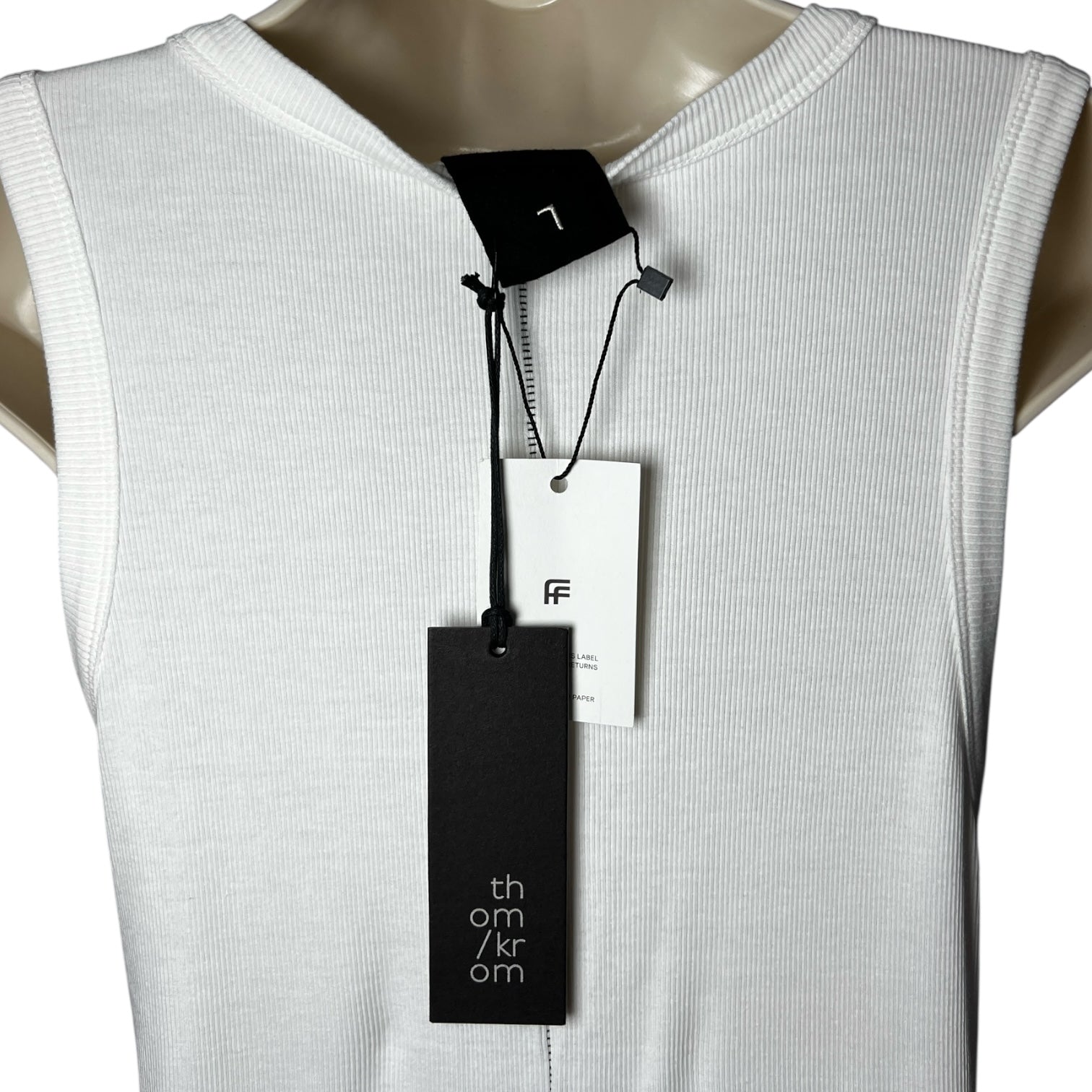 Thom Krom Ribbed Maxi Tank Dress – Off-White, L
