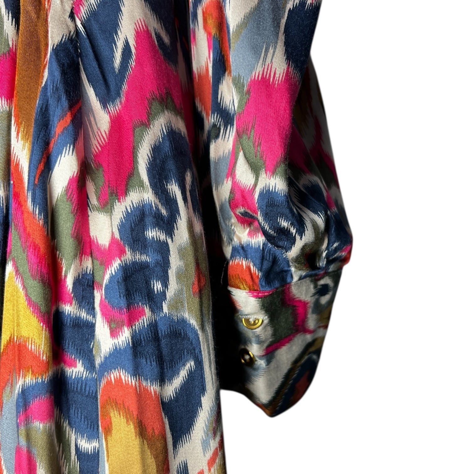 Vilagallo Floral Print Wrap Midi Dress – Long Sleeve Ruffle, EU40 (UK12)