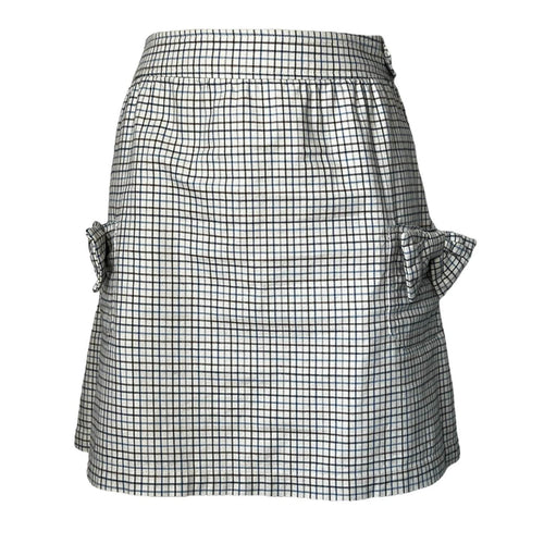 A.P.C. Checked Mini Skirt – Bow Detail, Retro Preppy Academia Style, EU 40 – pre-loved