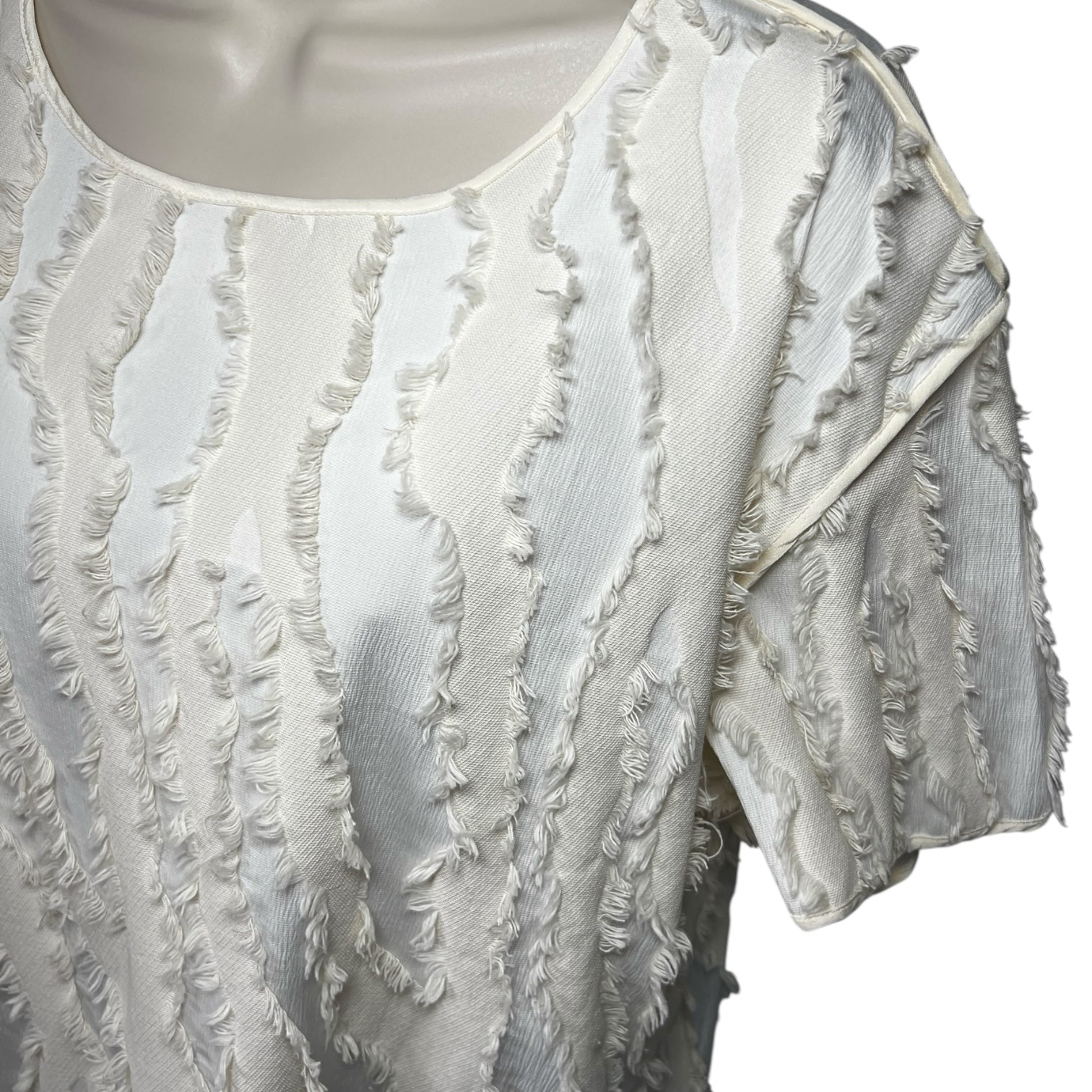 By Malene Birger Silk-Blend Fringe Top – Textured, EU40 / UK12