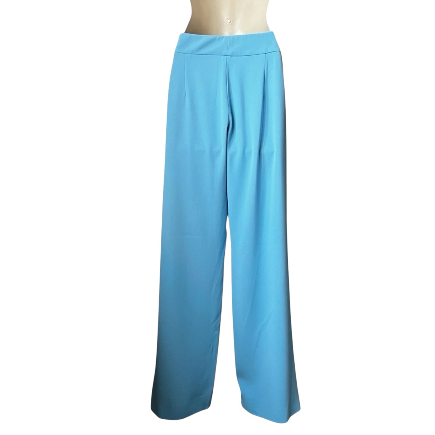N°21 High-Waisted Crepe Trousers – Light Blue, IT36 (W27 L32) – pre-loved