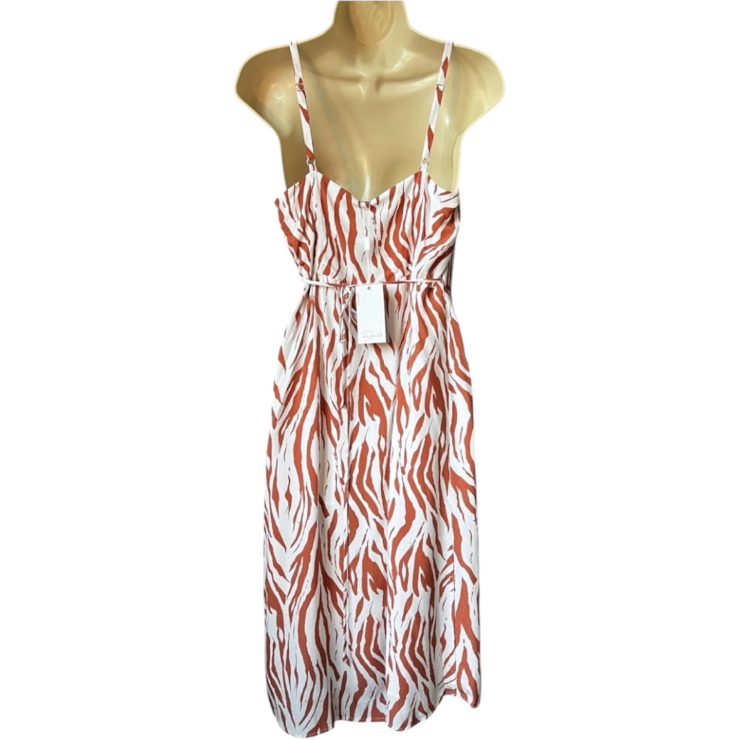 Rails Zebra Print Wrap Midi Dress – Rayon, Size S – pre-loved
