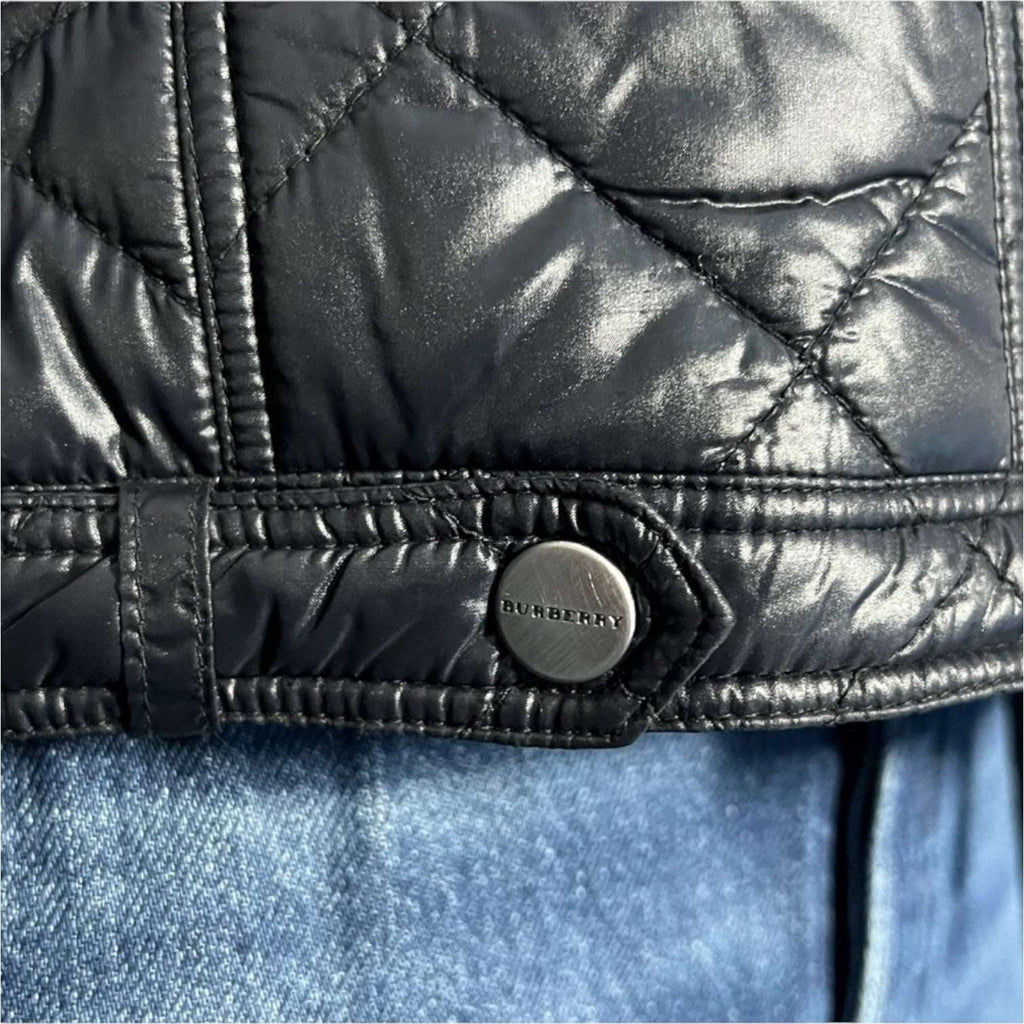 Burberry London Cropped Quilted Puffer Jacket – Black, Size S – pre-loved