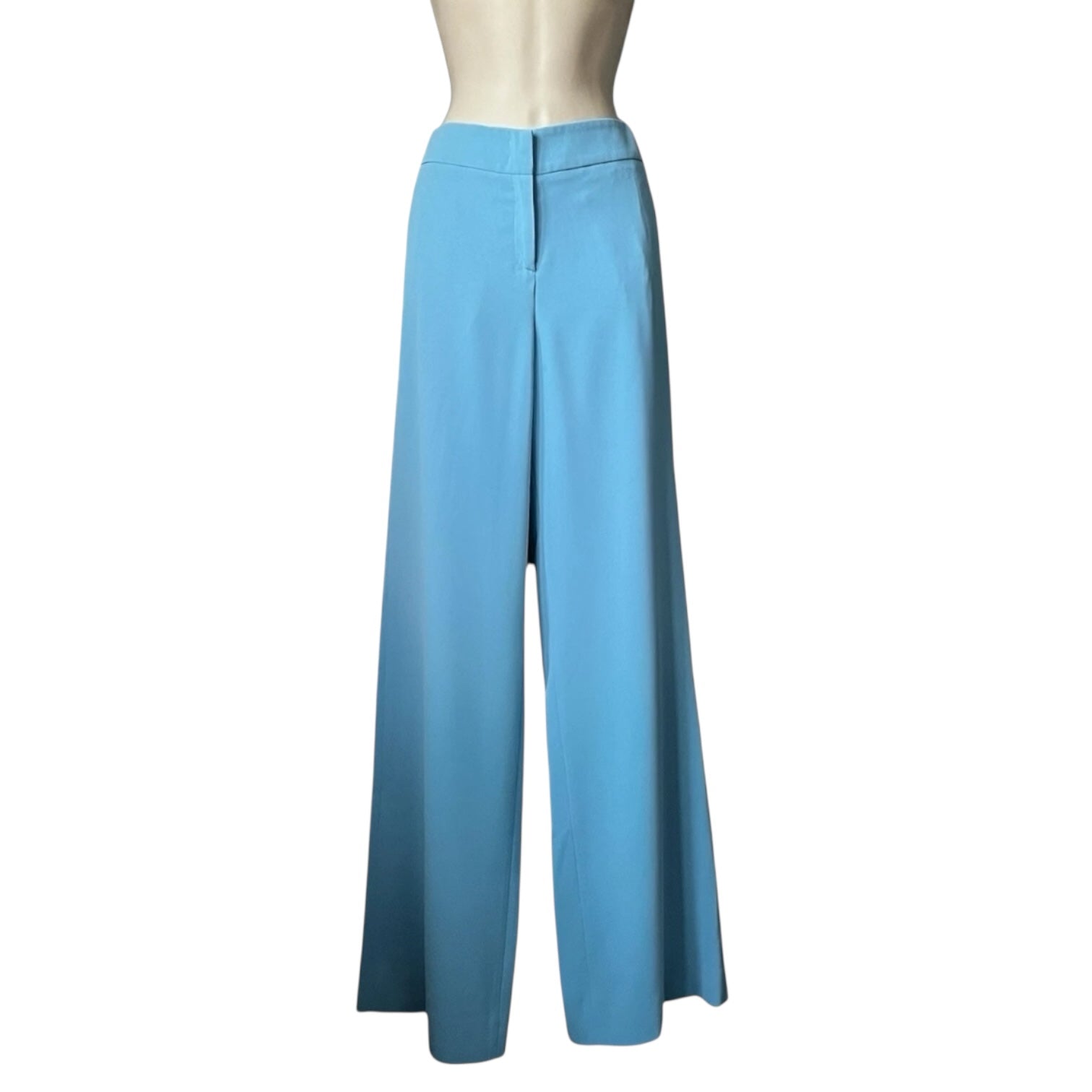 N°21 High-Waisted Crepe Trousers – Light Blue, IT36 (W27 L32) – pre-loved