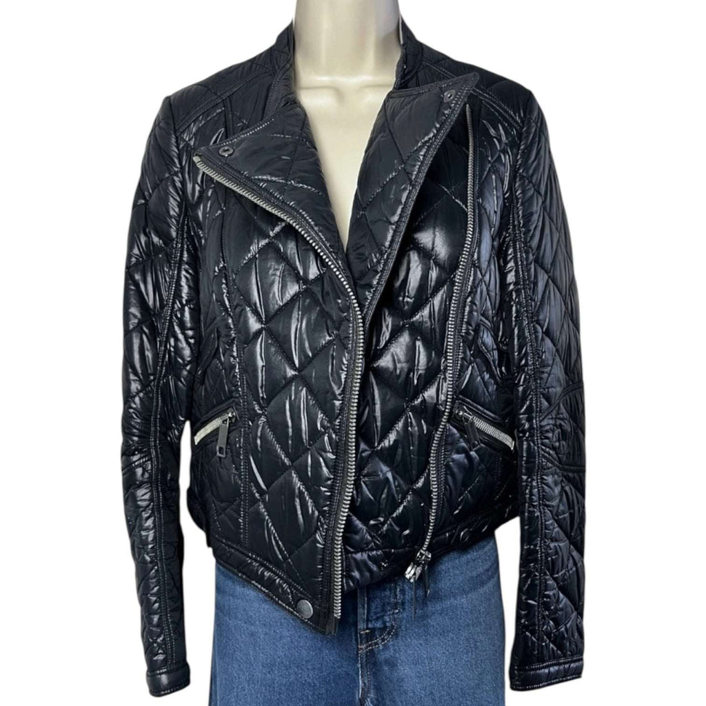 Burberry London Cropped Quilted Puffer Jacket – Black, Size S – pre-loved
