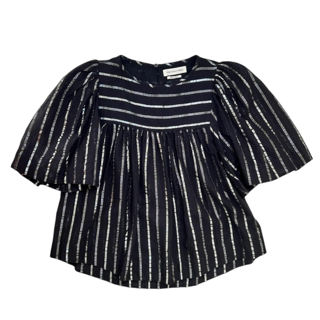 Isabel Marant Metallic Cropped Swing Top – FR34