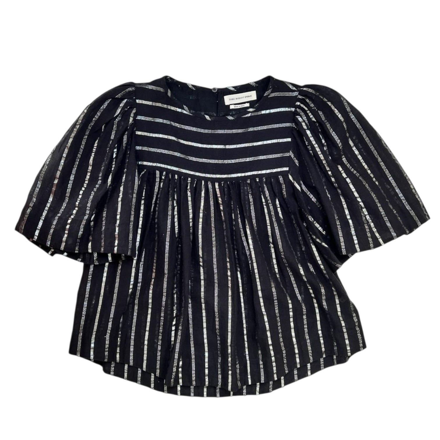 Isabel Marant Metallic Cropped Swing Top – FR34