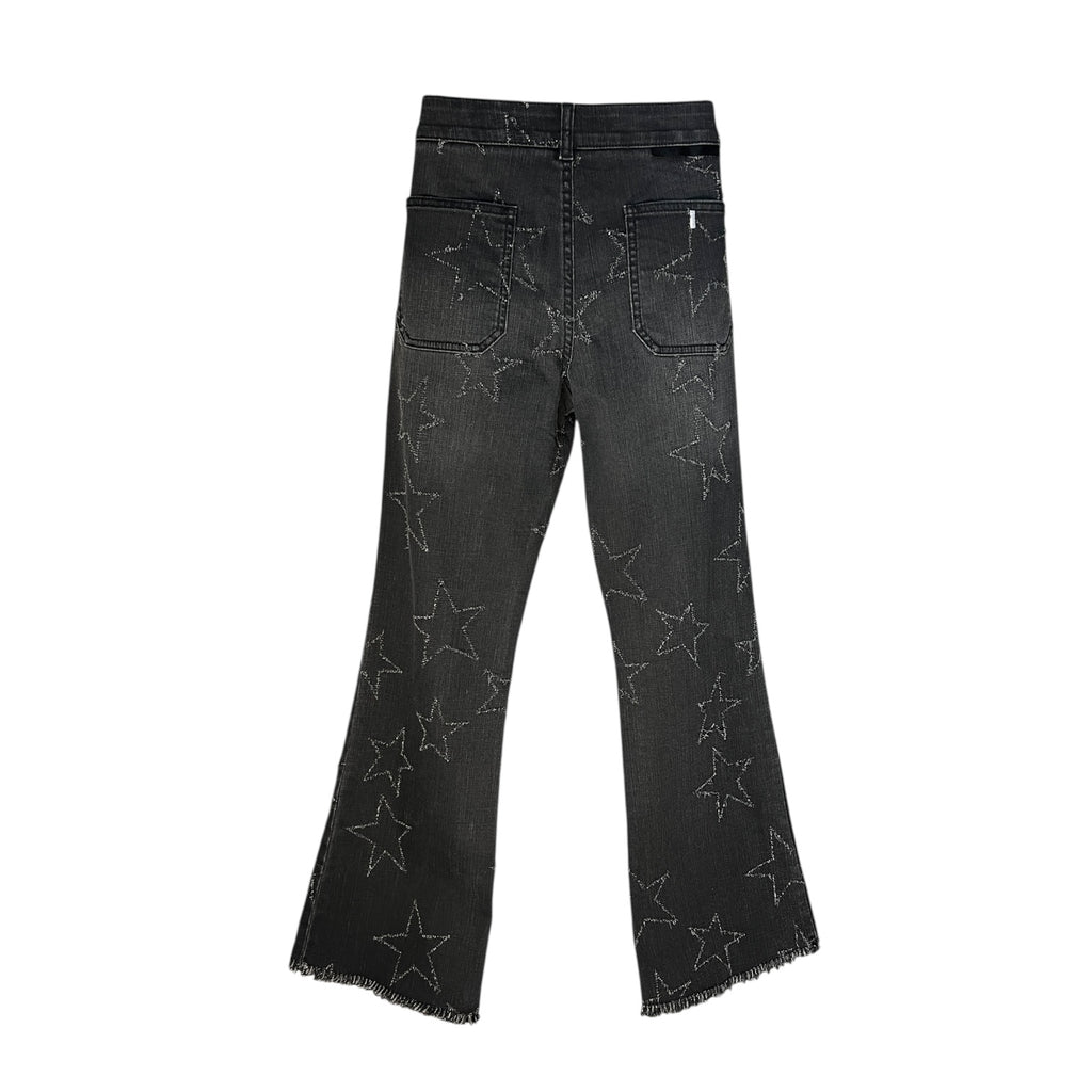 Stella McCartney Faded Black Star Bootcut Crop Jeans – 30
