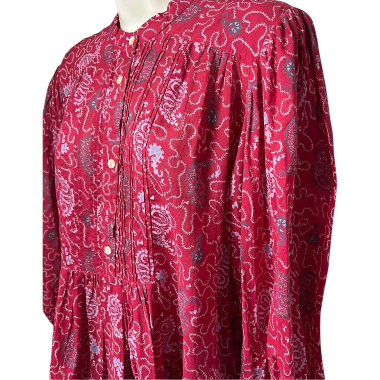 Isabel Marant Étoile Paisley Crop Shirt – Puff Sleeve, FR36 – pre-loved
