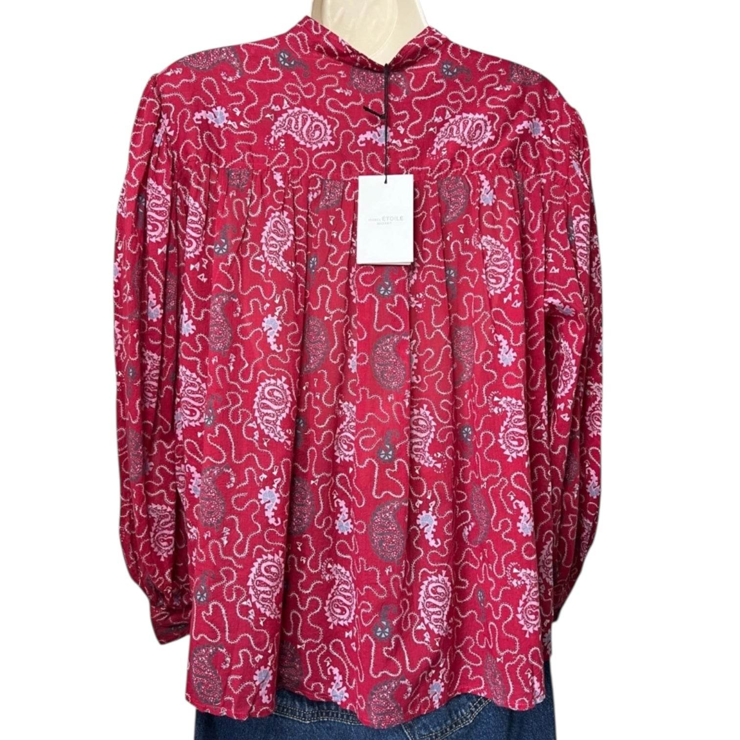 Isabel Marant Étoile Paisley Crop Shirt – Puff Sleeve, FR36 – pre-loved