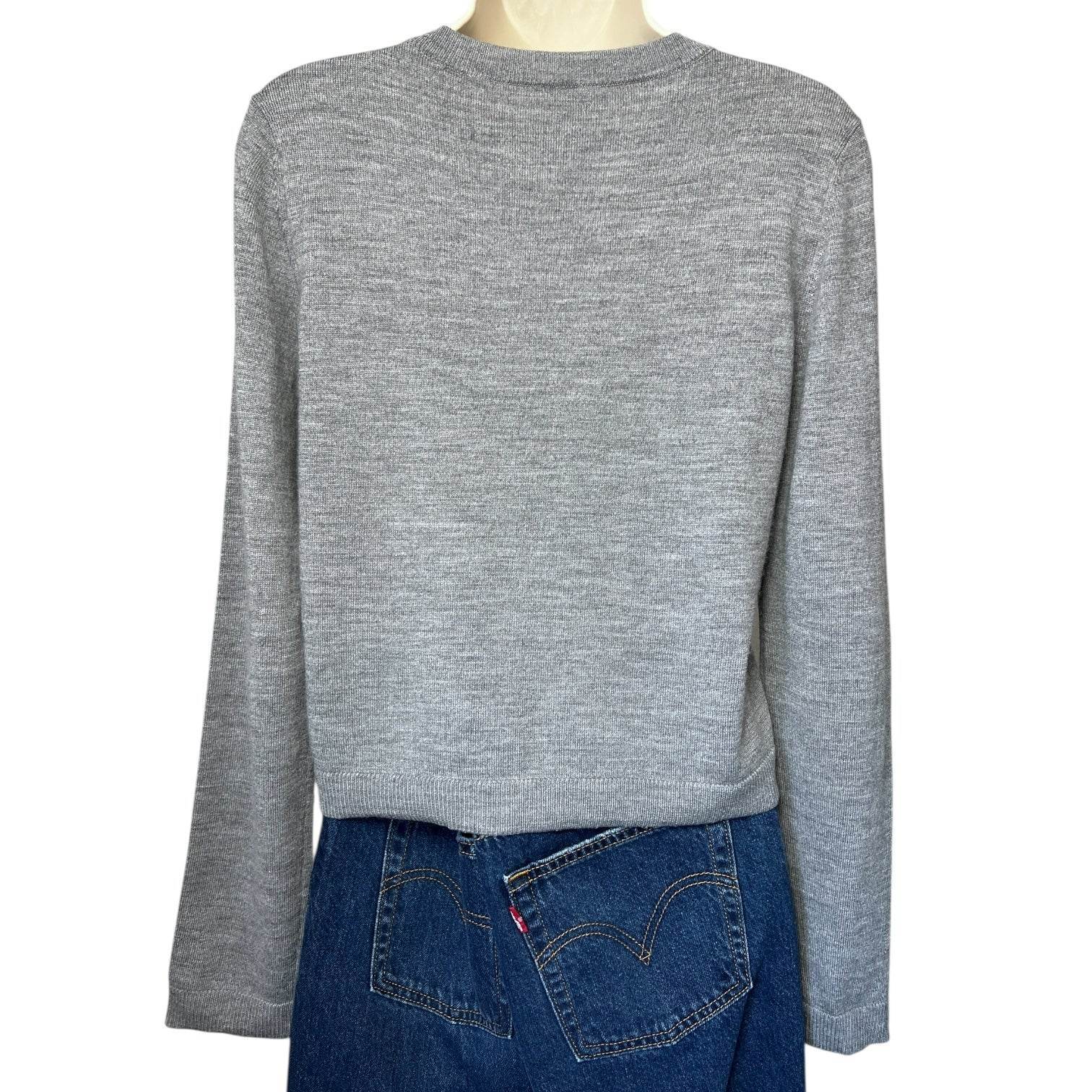 Alice + Olivia x The Beatles Wool Jumper – Cropped Knit, “All You Need Is Love” Embroidery, Size L – pre-loved