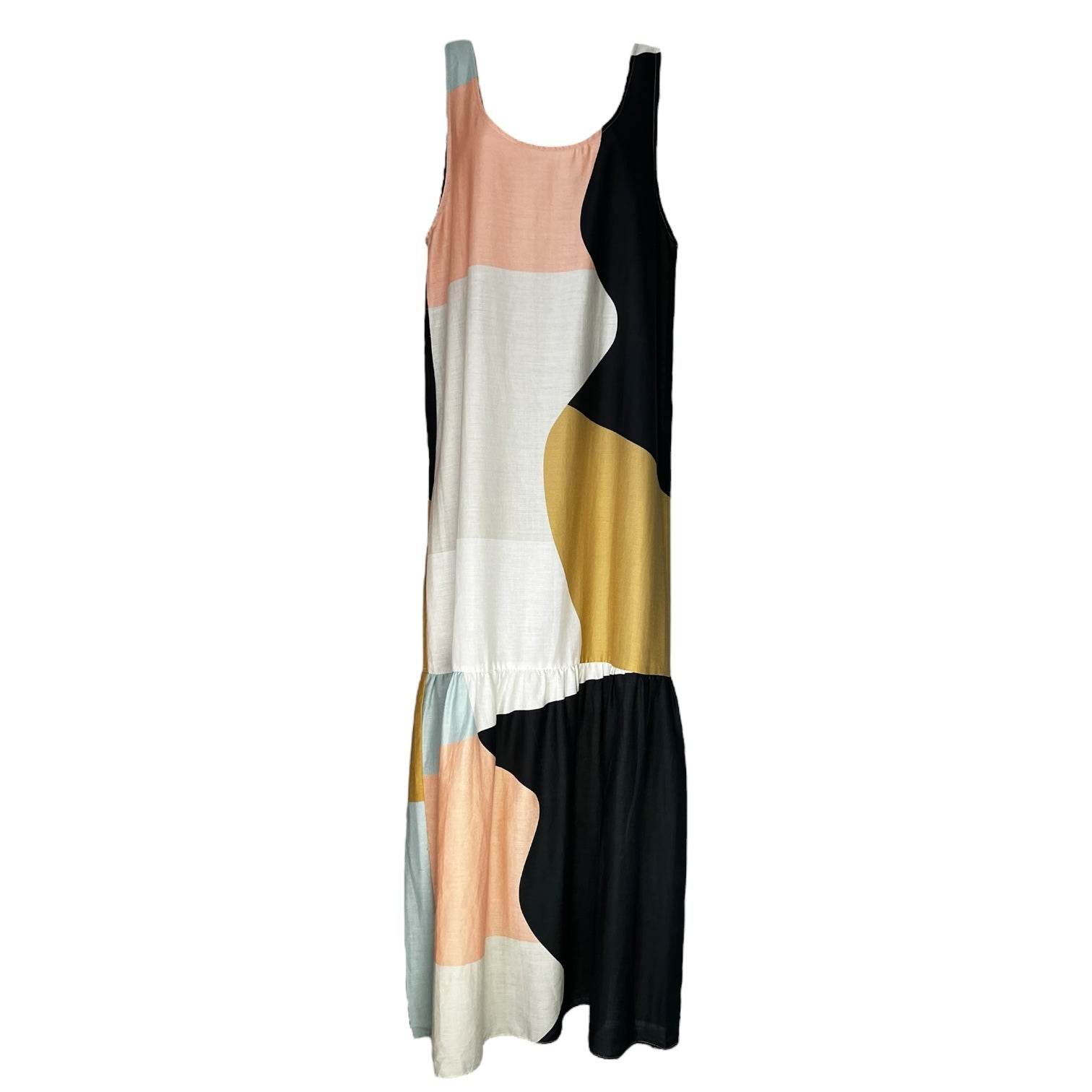 Mara Hoffman ‘Valentina’ Colorblock Maxi Dress – Organic Cotton Cover-Up, Size S – pre-loved