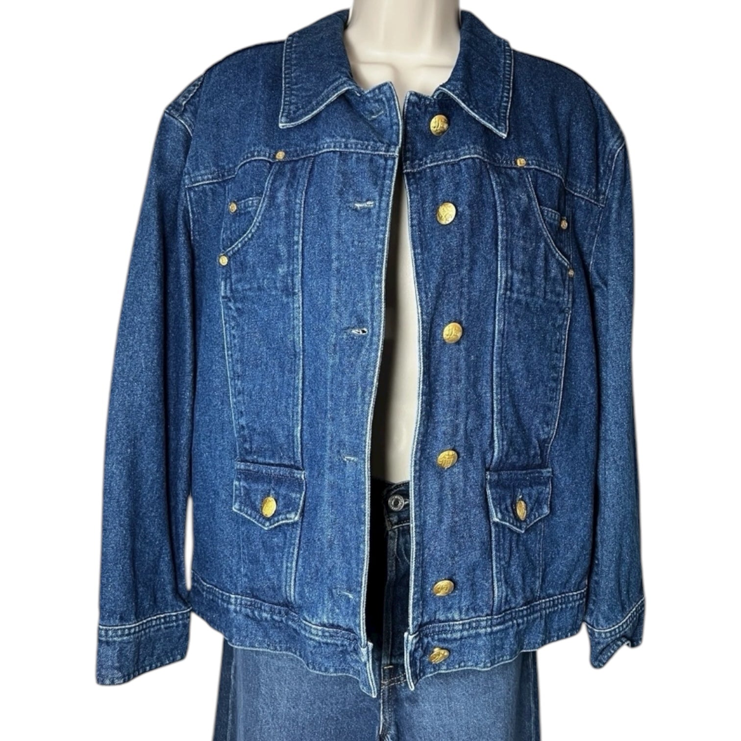 Vintage Escada Denim Chore Jacket – Western Quilted Liner, FR36