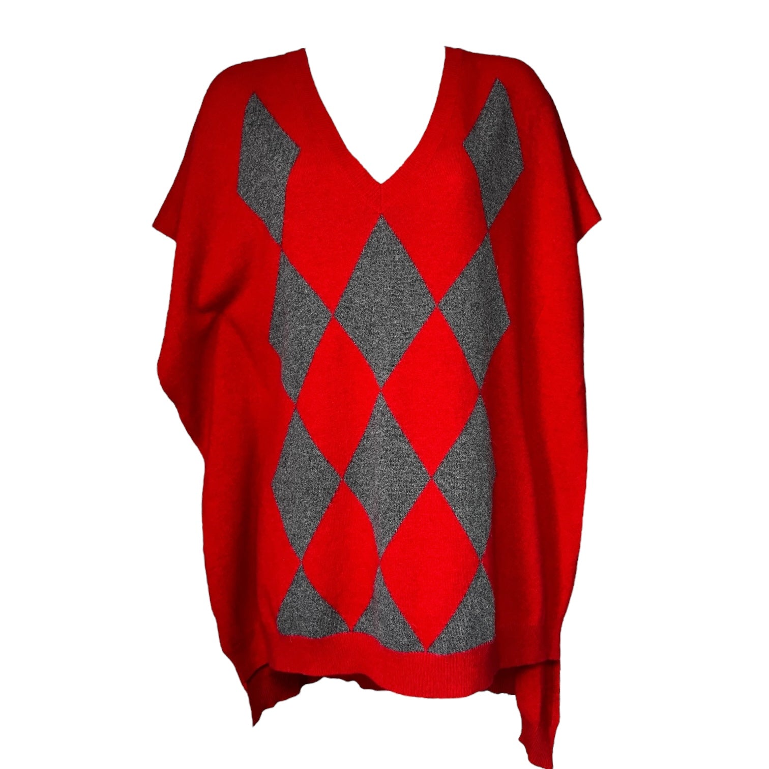 Vintage Moschino Cheap & Chic Argyle Knit Vest – Wool-Cashmere, UK10