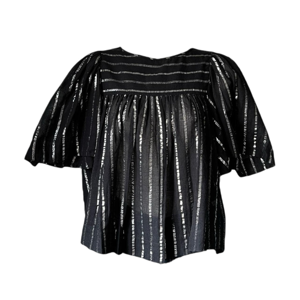 Isabel Marant Metallic Cropped Swing Top – FR34