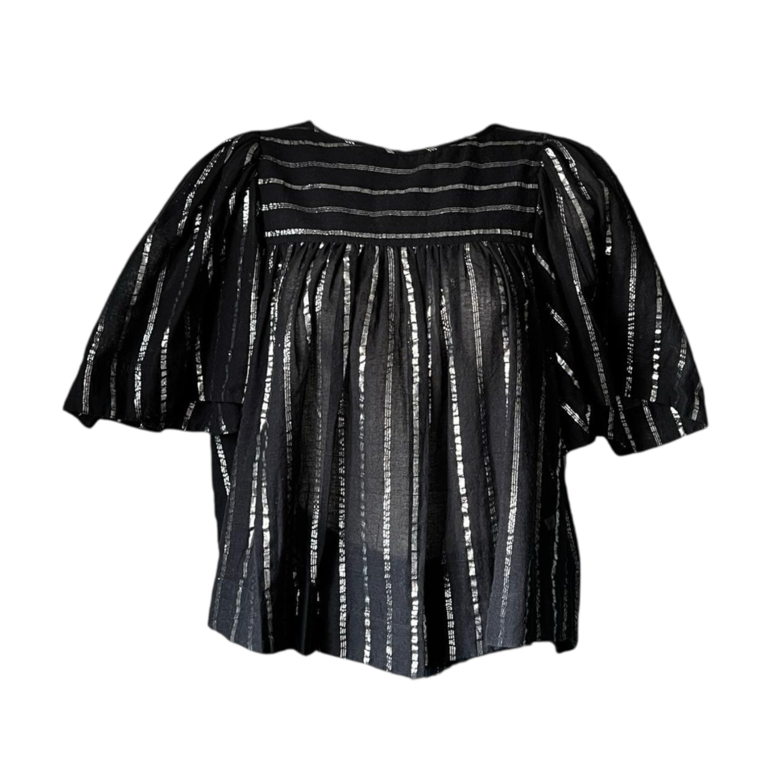 Isabel Marant Metallic Cropped Swing Top – FR34