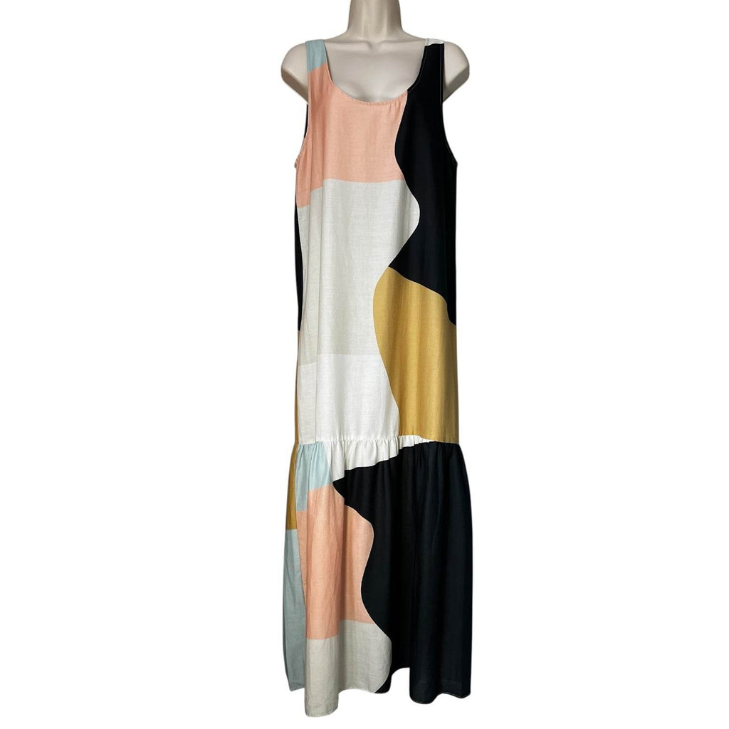 Mara Hoffman ‘Valentina’ Colorblock Maxi Dress – Organic Cotton Cover-Up, Size S – pre-loved