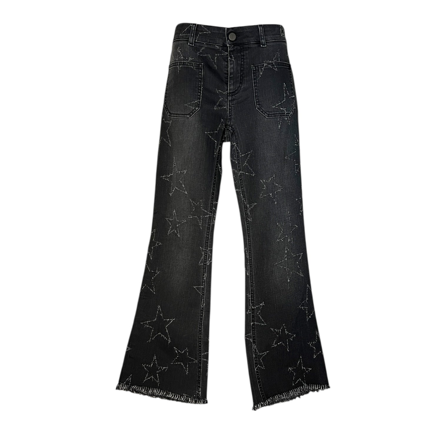 Stella McCartney Faded Black Star Bootcut Crop Jeans – 30